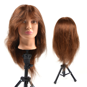 Équipements de Salon Femmes Naturel Cheveux Humains <span class=keywords><strong>Mannequin</strong></span> Tête Coiffeur <span class=keywords><strong>Mannequin</strong></span> Tête de Formation - Product Image 4