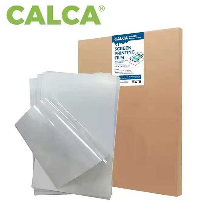 ราคาขายส่งสําหรับ CALCA 100 ชิ้น 8.5"x14" กันน้ําอิงค์เจ็ทพิมพ์หน้าจอบวก Milky โปร่งใสฟิล์มกระดาษหน้าจอผ้าไหม