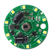 Carte de circuit imprimé LED pour capteur de mouvement AC 220V PIR | Circuit DOB en aluminium 2835 pour lampe à induction 7W 9W 12W 15W | Usine de circuits imprimés personnalisés OEM