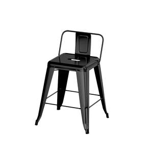 Tabouret de bar en fer de style industriel, en bois massif, pour usage commercial, hauteur non réglable, avec dossier, pour comptoir de <span class=keywords><strong>caisse</strong></span>, table haute - Product Image 6