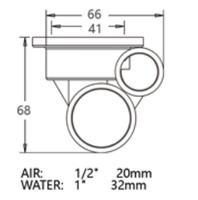 H04-C82B 82mm ABS Chrome-plated Face Cover Hydro Jets Nozzles pour baignoire jacuzzi