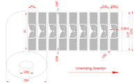 Étiquette RFID UHF longue portée pour pare-brise, puce H9, 860-960 MHz, ISO18000-6C, anti-effraction, étanche, contrôle d'accès des véhicules, autocollant RFID