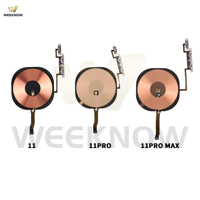 Wireless Charging Chip Coil NFC Power Volume Button Flex Cable for iPhone X XS 11 12 12 Pro Max 13 13 PRO 13 Mini 13 Pro Max NFC