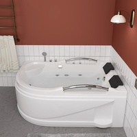 Baignoire de massage en acrylique de forme irrégulière, adaptée à un usage domestique - une baignoire indépendante pour deux personnes.