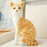 Jouet en peluche chat siamois réaliste, simulation de chat mignon, poupée de chat, jouets pour animaux de compagnie, décoration de la maison, cadeau