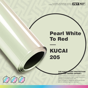 Pellicola Autoadesiva in PVC KUCAI da Bianco Perla a Rosso, Adesivo per Auto Cambia Colore, Autorigenerante e Antigraffio, 1,52*17M - Product Image 3