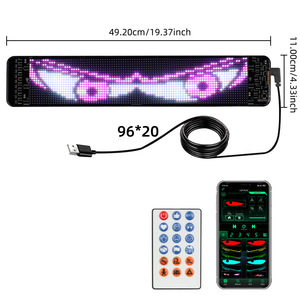 LED Automobile Écran Flexible Lumières USB Voiture Flexible Publicité Affichage APP Affichage Devil's Eye Full-Color Display - Product Image 3