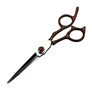 Ciseaux à cheveux professionnels avec manche en bois, ciseaux de barbier, ciseaux de coiffure japonais VG10 - Product Image 1