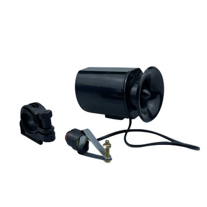 Klaxon électrique Qt 205 noir, son puissant, sonnette de vélo, alimenté par batterie, en plastique - Product Image 4
