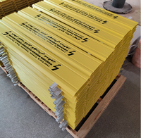 Plaque de protection de câble en PVC jaune pour câbles souterrains, conduit de câbles pour câbles électriques enterrés - Attention