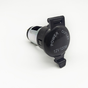 <b>Car</b> Cigarette Lighter <b>Socket</b> <b>12V</b> 120W Metal Round Black Waterproof With Cover - Product Image 3