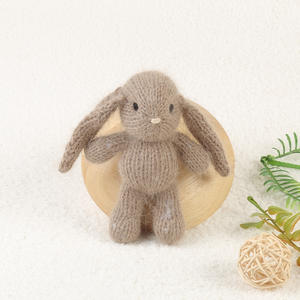 Crochet tricoté nouveau-né photographie ours Amigurumi Teddy peluche posant poupée bébé Photo accessoires photographe aide - Product Image 6