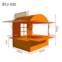 Kiosque mobile personnalisé pour frites, sushis, snacks, boissons, comptoir de vente ambulante, chariot de crème glacée, chariot de nourriture de rue en fer galvanisé