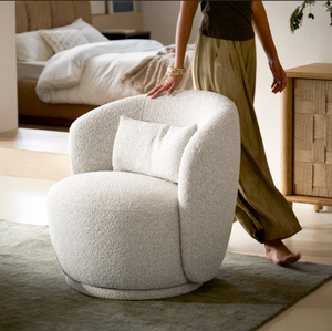 Sillón Individual de Terciopelo con Marco de Lujo Moderno, Estilo Casual, Giratorio, para Sala de Estar - Product Image 3