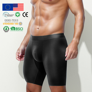 Sous-vêtements pour hommes, caleçons longs en modal noir, fabrication directe, tissu lisse et confortable, coupe sportive, caleçons et boxers pour hommes - Product Image 1