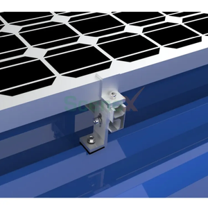 Structure du système de montage de toit solaire Pinces de toit en pente kit flash toit plat pieds en L composants de rail modules de support - Product Image 5