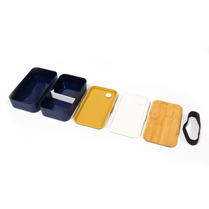 Custom Plastic PP Picnic Box with Leakproof Bamboo Fiber <strong>Cover</strong> Heatable Adult and Children's <strong>Lunchbox</strong> - Product Image 6