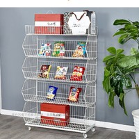 5 Ebenen mehr schicht iger Korb Lager regal Display Stand Rack