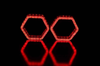 Vente en gros de feux de jour LED 5D Crystal Hexagon Angel Eyes WRGB pour la rénovation et l'amélioration des phares automobiles, pièces de rechange