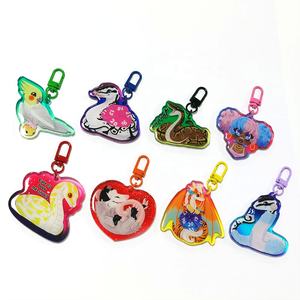 Translúcido impreso personalizado dibujos animados Anime epoxi acrílico encantos llaveros - Product Image 5