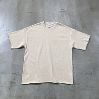 High Street T-shirt rétro pour hommes 305g Wash Water Spring Summer New Release Short-Sleeved Old Roll-Up Blank Design