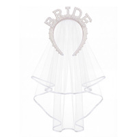 En gros, Écharpe de future mariée, Bandeau et Voile en tissu satiné avec motif Flatcar pour décorations de mariage et de fête de remise des diplômes