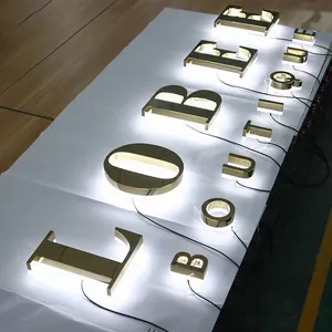 Customizable Outdoor Shop Advertising Light LED Sign Letter 3D Acrylic Sign Light Company Brand Logo