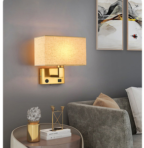 Applique murale LED moderne de Style nordique <span class=keywords><strong>pour</strong></span> la maison <span class=keywords><strong>corps</strong></span> en fer en acier américain intérieur chambre chevet applique murale prise USB <span class=keywords><strong>pour</strong></span> la lecture - Product Image 2