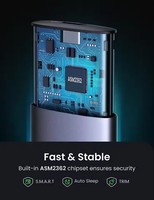 Boîtier adaptateur UGREEN CM400 M.2 NVMe SSD 10 Gbps USB C 3.1 Gen 2 vers NVMe PCIe M-Key pour disque SSD externe
