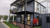 Maison conteneur extensible et pliable 20ft 30ft 40ft, bâtiment modulaire préfabriqué avec mobilier personnalisable, export