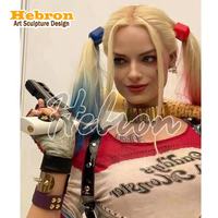 Statue de buste en résine réaliste de haute qualité, attrayante, de Harley Quinn, taille réelle, pour décoration intérieure