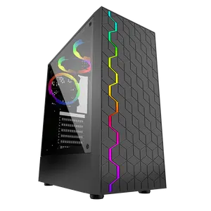 خزانة ألعاب الكمبيوتر الشخصي الأكثر مبيعًا بمروحة بألوان RGB