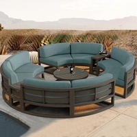 Moderne aluminium runde form gartensofas gartenmöbel gartensofas gartenmöbel set