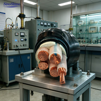 Câble blindé en acier YJV32 robuste à 3 conducteurs pour transmission de puissance aérienne extérieure, faible émission de fumée, sans halogène, 90°C, pour bâtiment