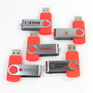 Promotionele Swivel Usb Flash Drives Usb Stick 2.0 3.0 512Mb/1Gb/2Gb/4Gb/8Gb/16Gb/32Gb/64Gb/128G Pendrive Oem Custom Flash Drive