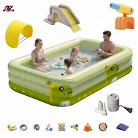 CZFIT Toboggan aquatique gonflable avec protection solaire en PVC, fontaine à eau, motif de dessin animé, écologique, grande capacité, pour enfants