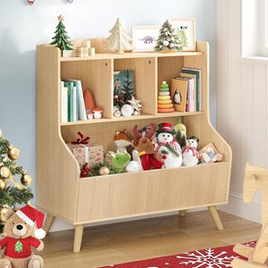 Étagère pour enfants, stockage de livres et jouets pour bébés, présentoir pour la maison, étagère en bois moderne - Product Image 1