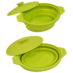 Ventes chaudes 300 ml Cuiseurs vapeur pliables en silicone résistant à la chaleur Pot en silicone avec couvercles <span class=keywords><strong>Accessoires</strong></span> de cuisine - Product Image 1