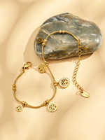 Bracelet tendance en acier inoxydable 316L plaqué or PVD 18 carats avec breloque Arbre de Vie en zircon 5A, ne ternit pas, idéal pour le quotidien et les fêtes, vente en gros