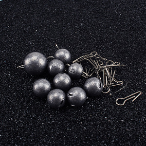 Plomb de pêche sphérique Aohu 10g à libération rapide, durable, pour la pêche à la ligne - Product Image 1