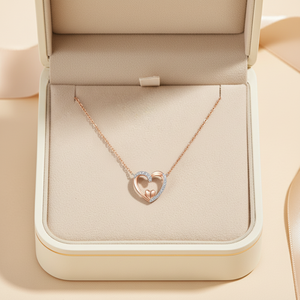 Popular Wholesale Elegant Heart Design Handmade <b>Necklace</b> Jewelry 18K Solid Rose Gold Real Natural Diamonds Pendant <b>Necklace</b> - Product Image 5