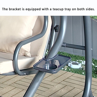 Balançoire de patio extérieur avec auvent Utilisation intérieure Lit suspendu Balançoire Mobilier polyvalent