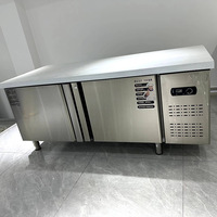 Lemari Pendingin Komersial Anti Beku Stainless Steel dengan Dua Pintu, Rentang Suhu 2-8C untuk Dapur
