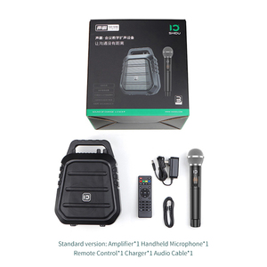 SHIDU Bộ Khuếch Đại Công Suất 60W Có Thể Sạc Lại Với Micrô Cầm Tay UHF Hệ Thống Loa PA Không Dây Di Động - Product Image 4