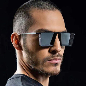 Sunway Eyewear Retro Steampunk Metal Mens Sun Glasses Hollowed Out Personality Square Men Sunglasses - Product Image 1