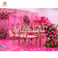 Table de mariage Rectangle en acier inoxydable, or, ensemble de Table à manger contemporain, livraison gratuite