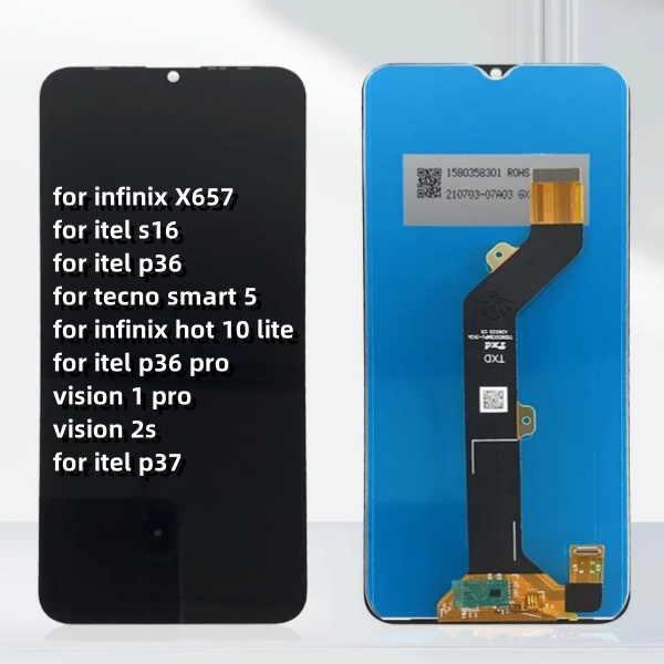 Wholesale Phone Display for Tecno Infinix Smart 5 X657 Hot 10 Lite Lcd Touch Screen for Itel P36 P36 Pro P37 S16 Replacement