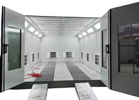 Cabine de peinture automobile électrique portable avec éclairage LED |   Système d'alimentation 14 kW facile à expédier et à assembler pour les services de réparation automobile mondiaux