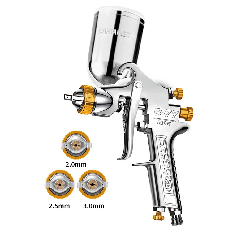 Гарантированное качество правильная цена пистолет сопло для распыления краски R77 Air Hvlp Краскораспылитель с нижней чашкой