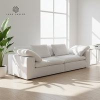 Canapé modulaire en mousse haute densité en forme de L, moderne et minimaliste, facile à déplacer, emballé sous vide, assemblage sans outil, pour salon